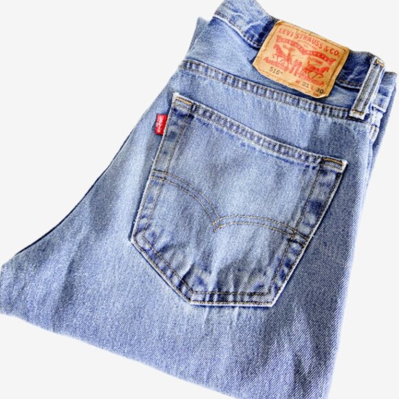 Vintage LEVI’s 516 Faded Medium Blue Wash Jeans / Made in Mexico / Size Small - Picture 14 of 16